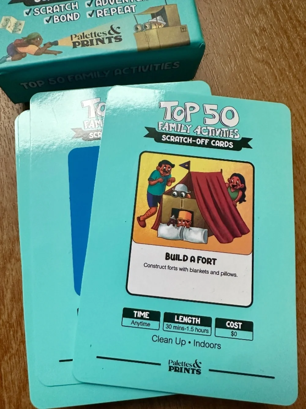 Top 50 Family Activities Scratch Off Cards Palettes & Prints 49 Unused